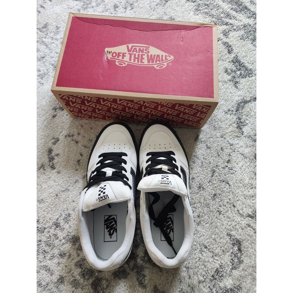 NEW Vans Caldrone Black Outsole Marshmallow White Suede Men's Sneakers Size 8.5 - Picture 5 of 9